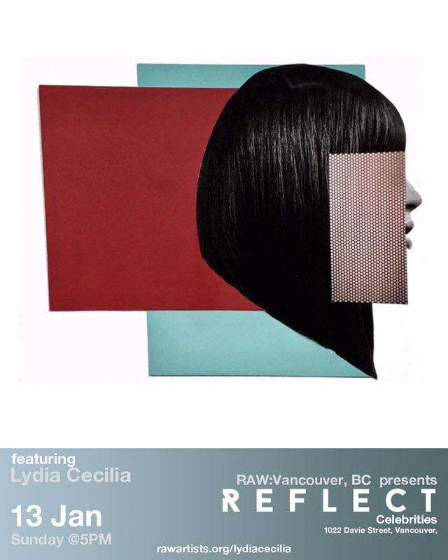 RAW Reflect event featuring lydiacecilia.art, Collage on gender and diversity. Vancouver, 13 Jan at Celebrities!